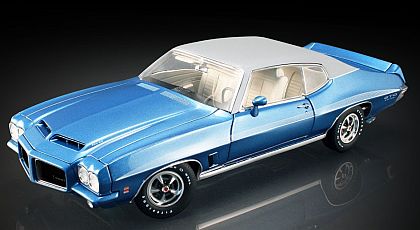 1972 Pontiac GTO 455 H.O. with White Vinyl Top • Lucern Blue • #A1801204VT