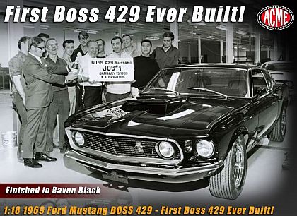 1969 Ford Mustang Boss 429 Job #1 • Raven Black • #A1801859 • www.corvette-plus.ch