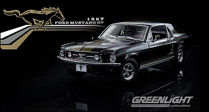 1967 Mustang GT • Black with Gold Stripes • #GL12897