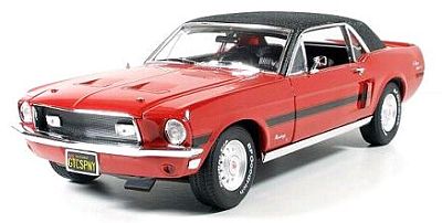 1968 Ford Mustang GT/CS California Special in Candy Apple Red with Black Vinyl top, Item #GL50803-06