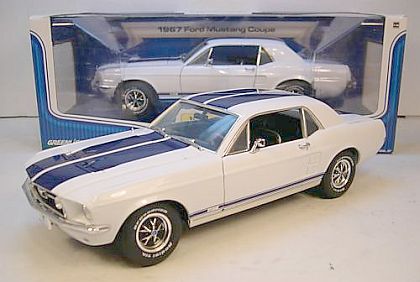 1967 Mustang GT Coupe - White with Blue Stripes - Limited Edition of 750 Pieces - #GL50822