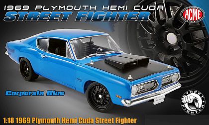 1969 Plymouth HEMI Cuda Street Fighter • Corporate Blue & #A1806117 • www.corvette-plus.ch