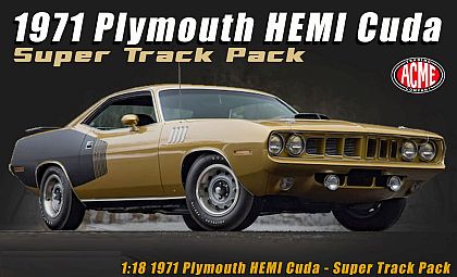 1971 Plymouth HEMI Cuda Super Track Pack • Bronze with Black HEMI Billboard • #A1806126 • www.corvette-plus.ch