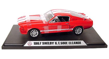 1967 ELEANOR Shelby Mustang G.T.500E - Red with White stripes - Item #DC500E03