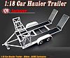 White Tandem Axle Car Trailer • #ACME18984 • www.corvette-plus.ch