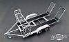 1/18 Tandem Axle Car Trailer with Tire Rack • white • #GMP18821