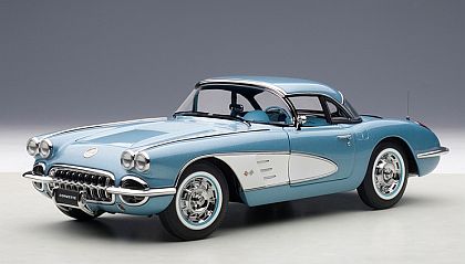 1958 Chevrolet Corvette Convertible • Silver Blue exterior, Blue-Gray interior • #AA71146