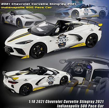 2021 C8 Corvette Stingray Convertible • Official INDY 500 Pace Car 2021 • #RAR18017 • www.corvette-plus.ch