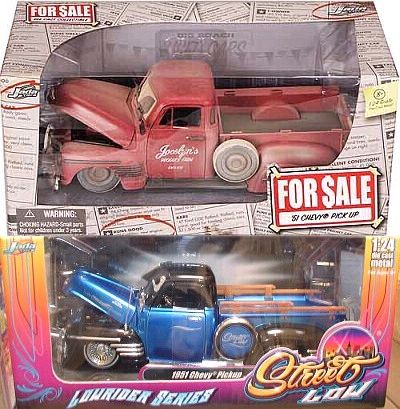 1951 Chevy Pickup Unrestored and Restored versions 2-pack, item #JT91795bb