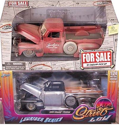 1951 Chevy Pickup Unrestored and Restored versions 2-pack, item #JT91795sb