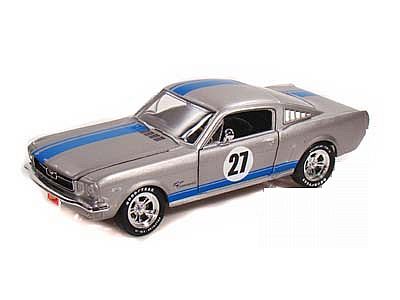 1965 Ford Mustang Fastback #27 • Silver with Blue stripes • #JL53572s