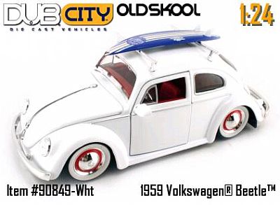 VW 1959 Beetle with Surfboard item #JT90849. Various colors available