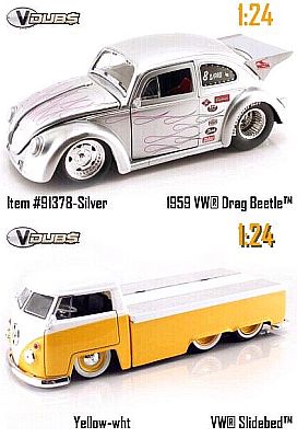 1959 VW Drag Beetle inclusive VW Transporter with sliding bed, Item #JT91378sil