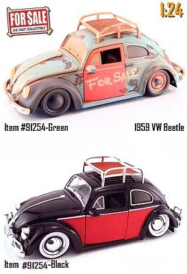 VW 1959 Beetle 2-car set UNrestored & Restored item #JT91254 varios colors available of Restored version