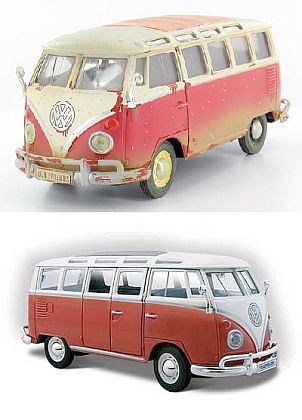 VW 21-Window Samba Bus • Barn find & Restored version • #MAI32108SET