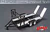 Black Tandem-Axle Car Trailer with ramps & tire rack • #GMP14302