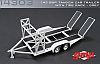 Gray Tandem-Axle Car Trailer with ramps & tire rack • #GMP14303