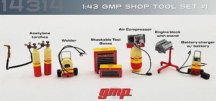 Shell Oil Shop Tool set #1 • 1/43 scale • #GMP14314 • www.corvette-plus.ch