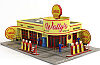 Wally's SHELL Service Station • Lighted SHELL Service Station Diorama • #MD279-4431