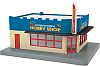 DOWNTOWN Hobby Shop Corner Store • Ready-Built Diorama with lights • #MTH30-90451