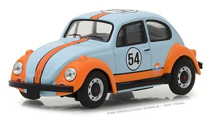 1966 Volkswagen Beetle #54 • Gulf Racing colors • #GL87010D • www.corvette-plus.ch