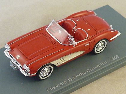 1959 Corvette Roman Red Convertible • Top down version • #NEO45995