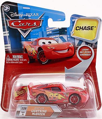 CARS CHASE car • LIGHTNING McQUEEN with Rust-Eze can • #R8176