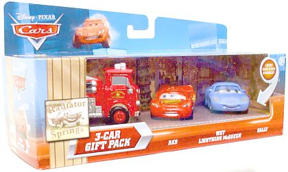 CARS - Radiator Springs • RED • Wet LIGHTNING McQUEEN • SALLY • 3-Car Gift Pack • #R8193 • Disney/PIXAR