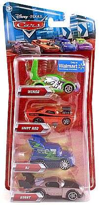 CARS • WINGO • SNOT ROD • DJ • BOOST • 4-Car Gift Pack • #V7318 • Disney/PIXAR