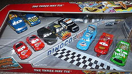 CARS • THE THREE-WAY TIE • 10-Car Gift Pack • #Y5128 • Disney/PIXAR