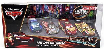 NEON SPEED Racers 4-Car Gift Pack • Disney/PIXAR CARS • #CBG08