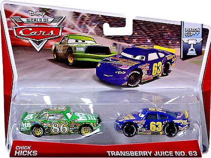 CHICK HICKS #86 & TRANSBERRY JUICE #63 • World Of CARS 2-Pack • Disney/PIXAR CARS 2 • #BDW83