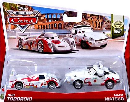 SHU TODOROKI #7 #24 & MACH MATSUO • World Of CARS 2-Pack • Disney/PIXAR CARS 2 • #BDW79