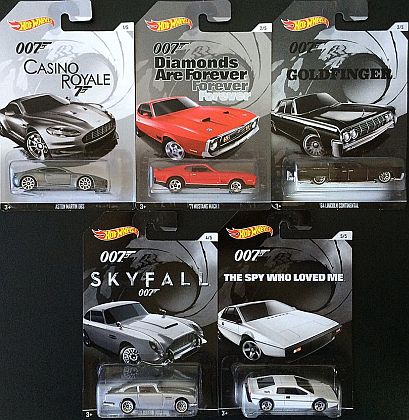 2015 James Bond 007 Collection • Hot Wheels set of 5 • #HW-CGB72