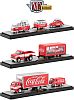 Coca-Cola Hauler Set • VW Microbus & VW Beetle & Chevrolet C60 & Camaro SS & Dodge L600 & Dodge A100 Van • #M2-TW01