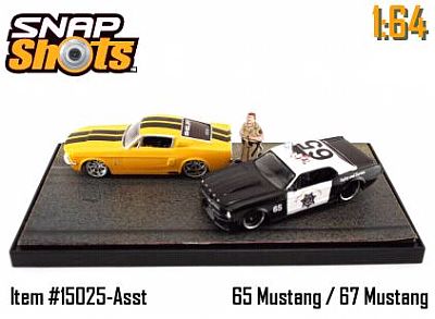 Mustang BUSTED diorama with 1965 Police Mustang and 1967 Shelby Mustang item #JT15025