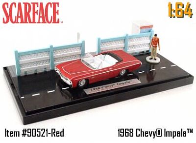 Item #JT90521-2 SCARFACE diorama with Chevrolett Impala