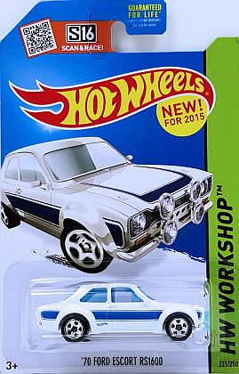 1970 Ford Escort RS1600 • White-Blue • Hot Wheels • #HW-CFL30