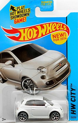 Fiat 500 white • HW CITY / NIGHT BURNERZ • #HW-BFF82