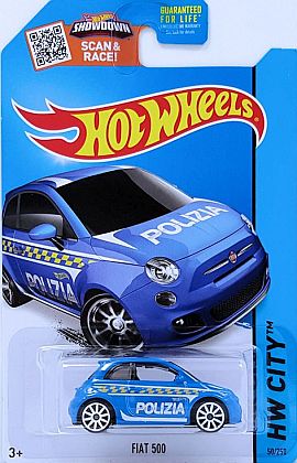 Fiat 500 POLIZIA • HW CITY / HW RESCUE • #HW-CFH70