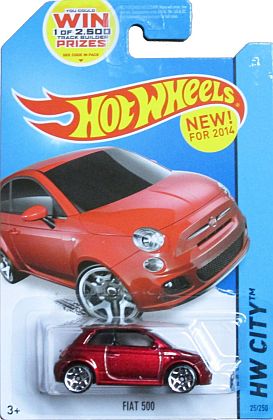 Fiat 500 red • HW CITY / NIGHT BURNERZ • #HW-X1616