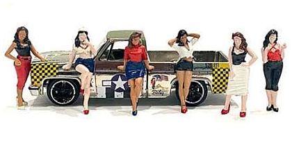 Pin Up Girls 6 Figurine Set • #AD76494MJ • www.corvette-plus.ch