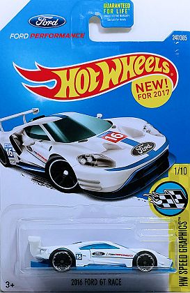 2016 White FORD GT #16 • HW SPEED GRAPHICS • #HW-DVB59