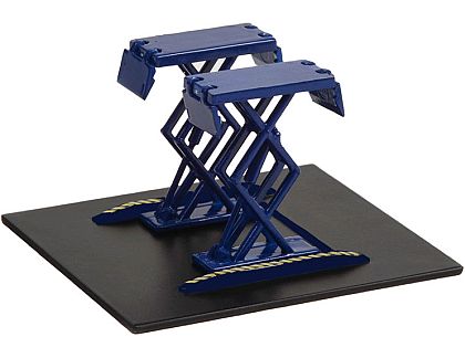 Double Scissor Service Floor Lift • Blue • #GL-16160A • www.corvette-plus.ch