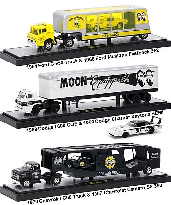 M2Machines MOONEYES Haulers with Muscle Cars • #M2-36000MOON01