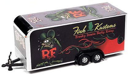 Enclosed Rat Fink Car Trailer • Black/Silver • #AWCP7894MJ • www.corvette-plus.ch