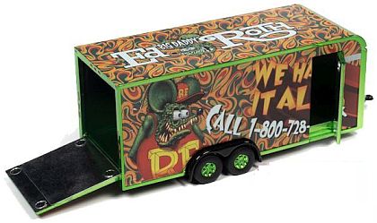 Enclosed Rat Fink Car Trailer • Green • #AWSP106 • www.corvette-plus.ch