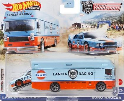 Gulf Lancia Rally #3 & Euro Gulf Lancia Racing Hauler • Hot Wheels Premium Team Transport #26 • #HW-GRK49 • www.corvette-plus.ch