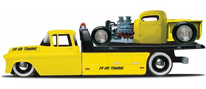 Elite Transport - Chevy Flatbed with Chopped Chevy Pickup - Maisto - #15055-14