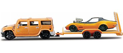 Elite Transport - Hummer H2 with Blown 1969 Corvette Coupe - Maisto - #15055-16